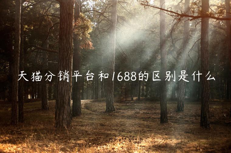 天貓分銷平臺和1688的區(qū)別是什么